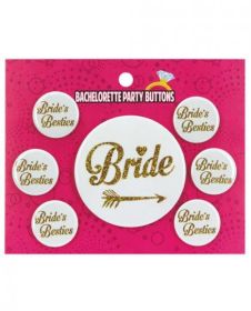 Bachelorette Party Button Bride Bride&#039;s Besties