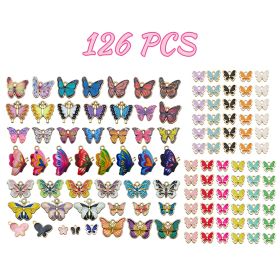 126 Pcs Butterfly Charms (Option: W13613483)